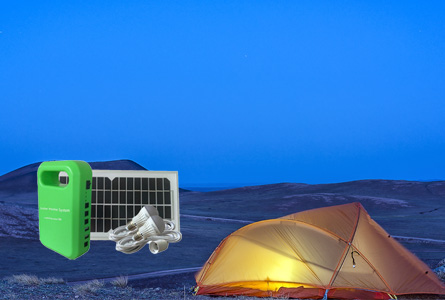 Sistema de energia solar para acampar